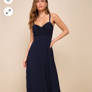 Elegant Navy Blue Women's Dress